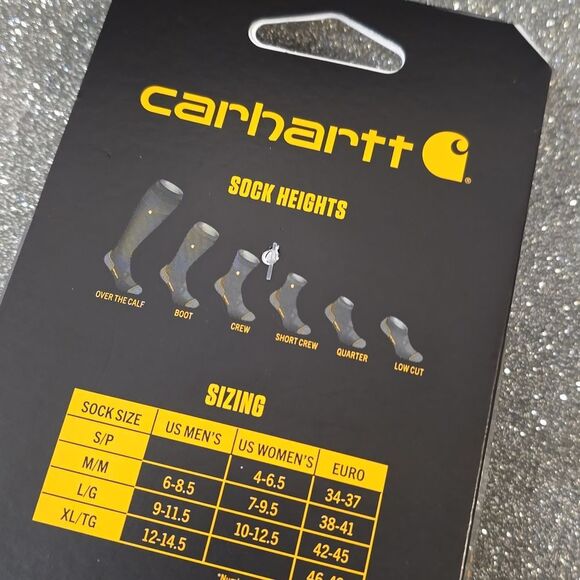 Carhartt Midweight Merino Wool Blend Short Crew Sock- Asphalt Heather - Picture 7 of 7